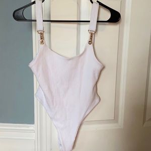 Beginning Boutique White Bodysuit Never Worn Small